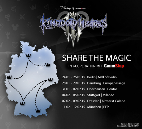 Kingdom Hearts 3 - Deutschland-Tour mit Anspiel-Stationen in sechs Städten