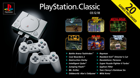 Allgemein - Sony enthüllt Spieleliste der PlayStation Classic Konsole