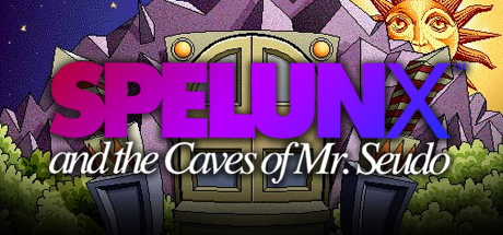 Logo for Spelunx and the Caves of Mr. Seudo