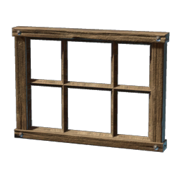 Breiter geschnitzter Holz-Fensterrahmen