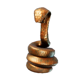 Große Bronze Statue Schlange