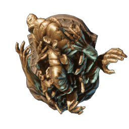 Goldene Brut-Monstrosität Trophäe