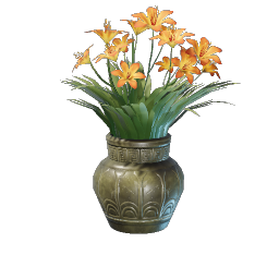 Gelber Lilien Blumentopf