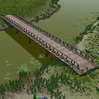Ostriv - Wiki - Holzbrücke
